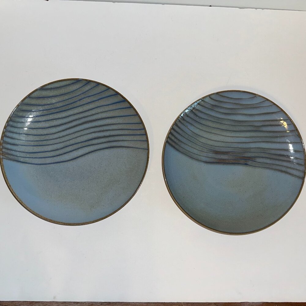 Lot of 2 Joseph Abboud ~ Mediterranean Waves ~ Stoneware 1032 8" Salad Plate